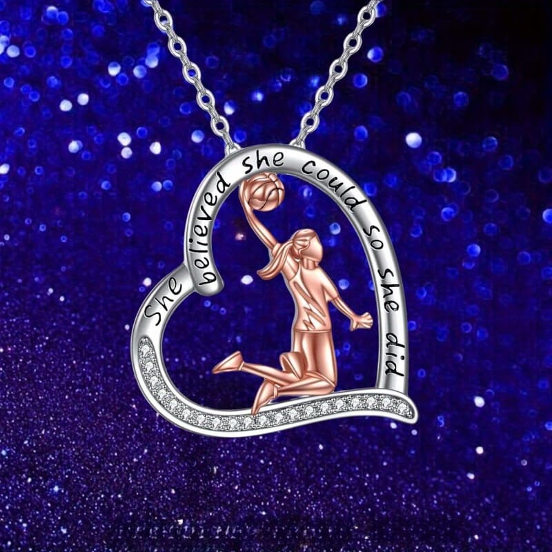 TEMU Fashion Sports Basketball Necklace Party Commemorative Versatile Exquisite Necklace Christmas Gift