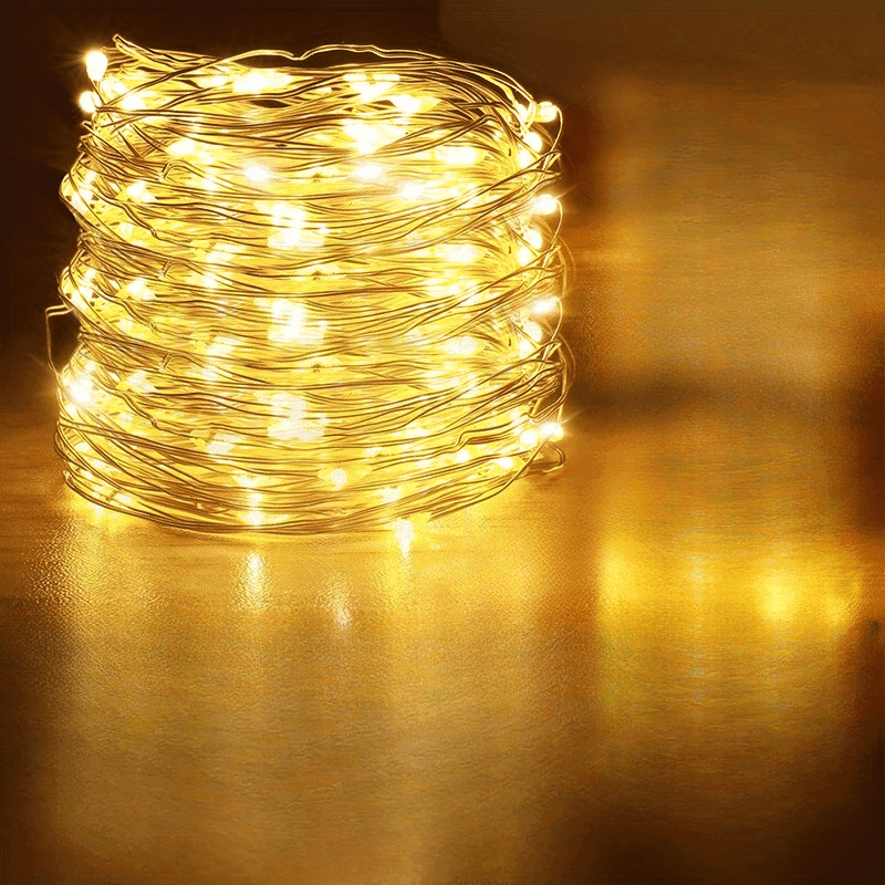 TEMU Set Of 1-2pcs Of 6.56 Feet Long Fairy Lights With 20 Leds, Batteries And Featuring A Timer (6-18 Hours). Copper Wire And Are Perfect For Indoor Decorations For Weddings, Parties, And Christmas
