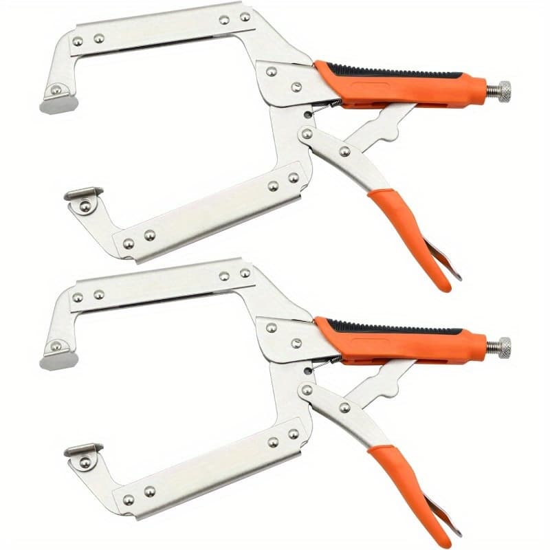 TEMU 2pcs Heavy Duty C Clamp - Adjustable Locking Pliers For Woodworking, Welding & Pocket Hole