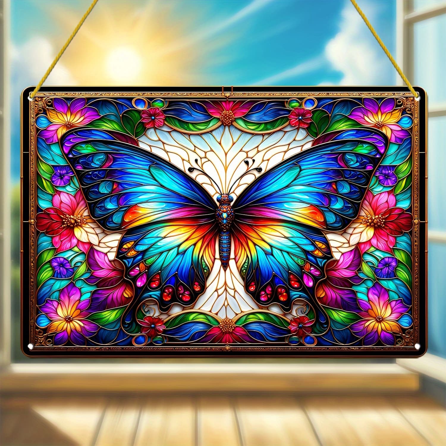 TEMU 2d Flat Acrylic Rectangular Suncatcher - Window Hanging Pendant, Decorative For Living Room, Bedroom, Yard, Perfect Gift For Wedding Birthday