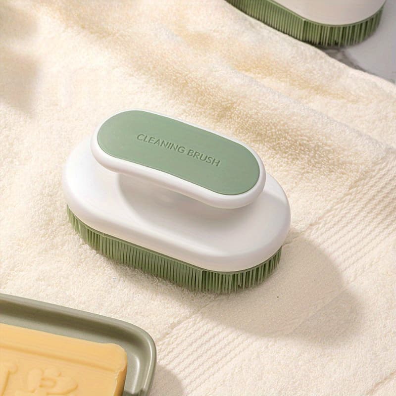 TEMU 1pc Pe Material Cleaning Brush, Durable And Non-shedding, Soft Bristles That Won't Damage Clothes, Suitable For Shoe Brushing, Bathroom Cleaning And Home Cleaning