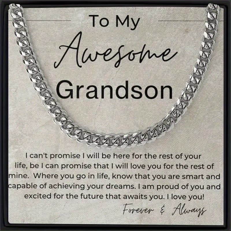 TEMU Boys And Teenagers Casual Chain Necklace Gift For Grandson Party Travel Performance