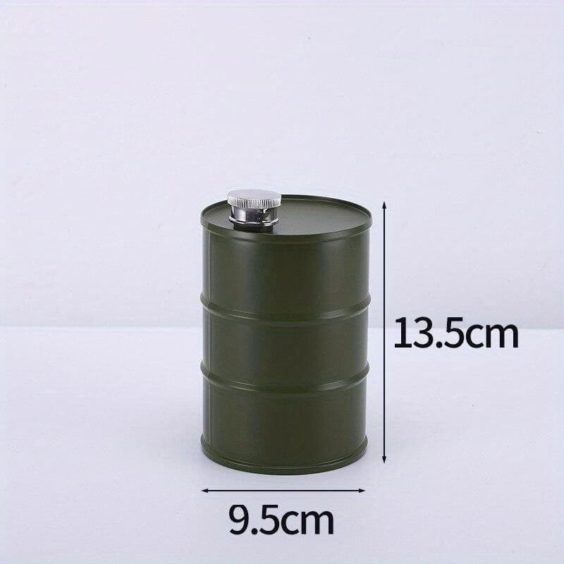 TEMU 25oz Vodka Oil Drums Whisky Oil Barrel Vodka Whiskey Jug Portable 304 Stainless Steel Alcohol Liquor Hip , Leakproof For Travel, Parties, Home, Durable Construction