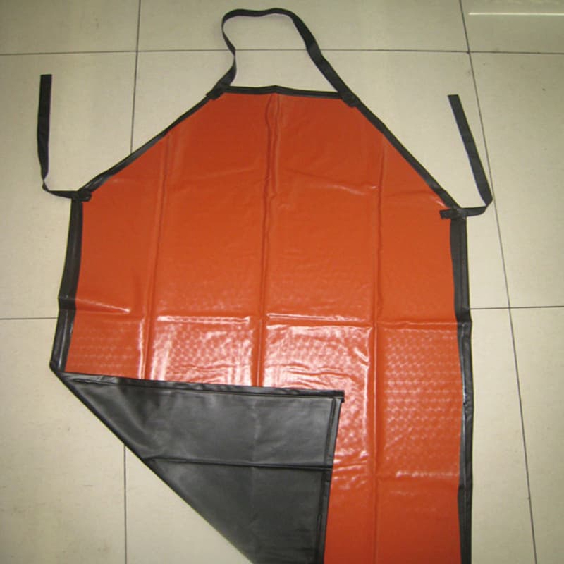 TEMU 1pc Dual-tone Pvc Apron - And, Black And Orange Design, Durable For , Kitchen, And Restaurant Use, Apron