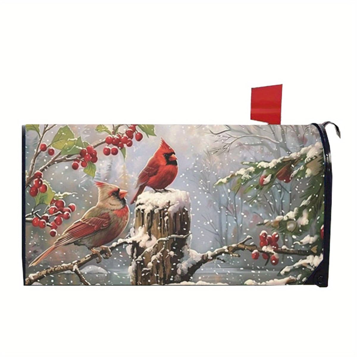 TEMU 1pc, Magnetic Mailbox Cover, Durable Outdoor Seasonal Mailbox Wrap With Design, Standard Size Decoration For Home Garden