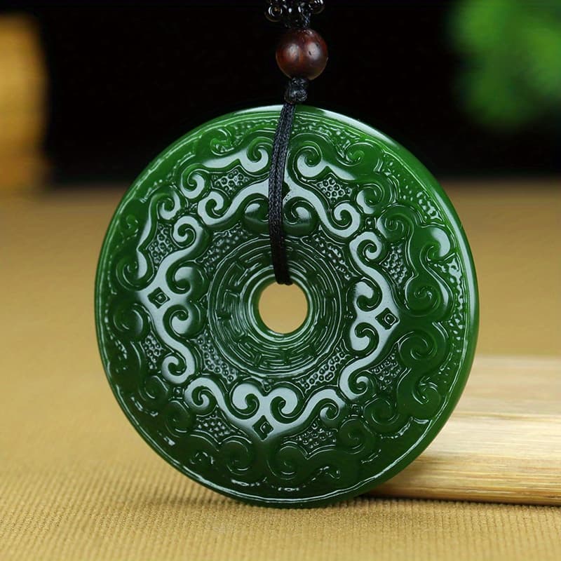 TEMU 1pc Jade Pendant With Pattern For Men And Women