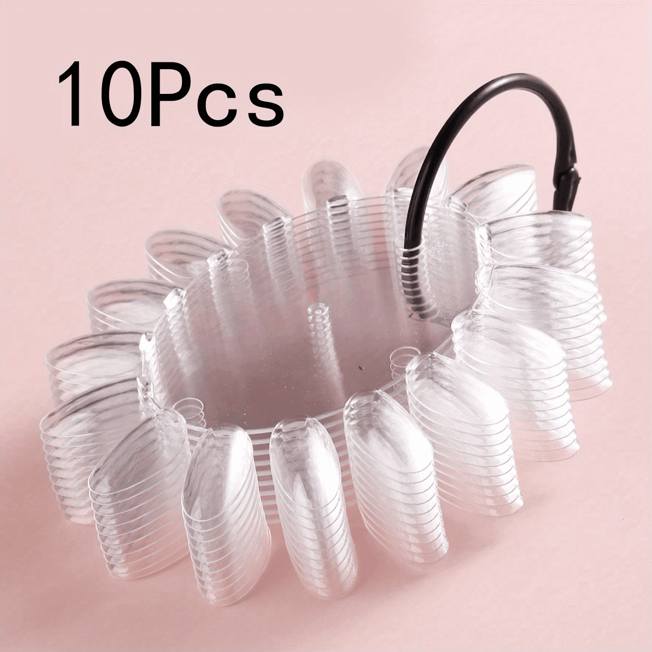 TEMU 10pcs Per Bag Nail Swatches Oval Round Tips For Display Nail Samples Gel Polish Palette Color Chart Manicure Practicing Tools