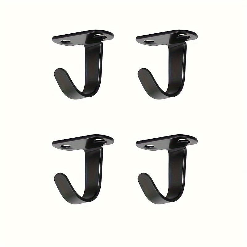 TEMU Set Of 4 Modern Metal Ceiling Hooks, Ideal For Hanging Towels Or Robes Under Shelves, Sturdy Coat Hooks Suitable For Bathrooms, Kitchen Cabinets, And Garages,