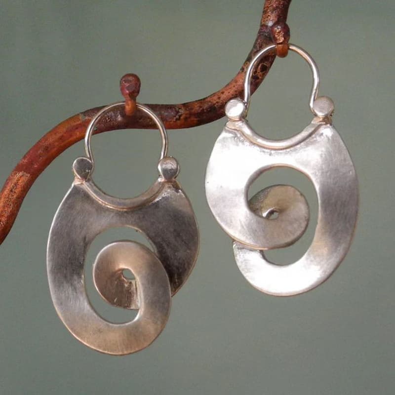 TEMU Hypoallergenic Nickel-free Spiral Hoop Earrings - Durable And Comfortable For Women's Everyday Wear