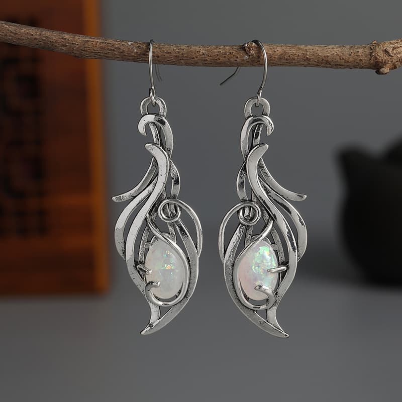 TEMU Shimmering Bohemian Flower Earrings - With , Retro Style For Daily Chic, Parties, And