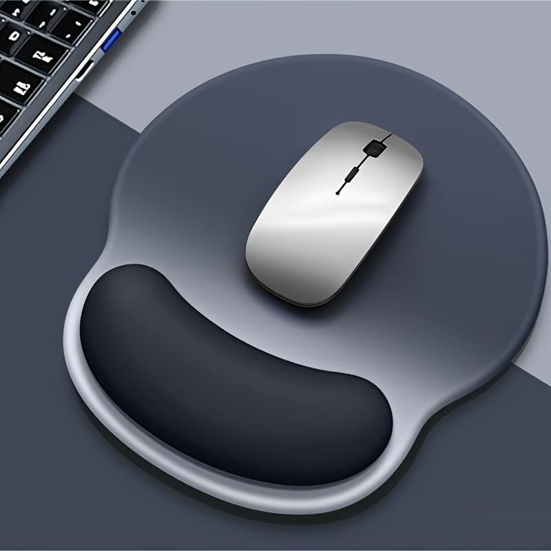 TEMU 1pc Non-slip Rubber Base Mouse Pad, Mouse Pad Wrist Rest, Comfortable Mouse Pad Wrist Rest, Gel Mouse Pad Suitable For Computer, Laptop, Pc, Office And Home