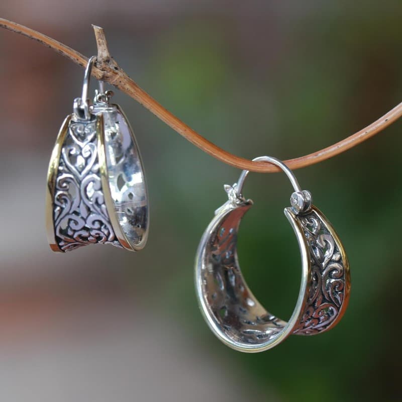 TEMU Handmade Hoop Earrings - Elegant For Occasion