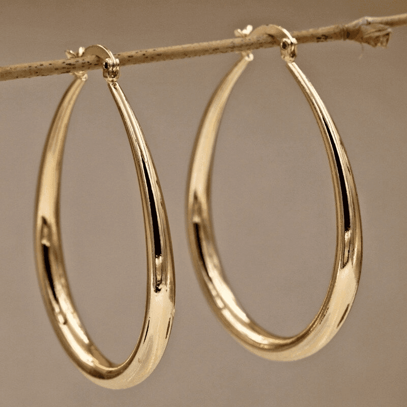 TEMU Women' Simple Hoop Earrings - Color ( Blonde//) - Bohemian Retro Minimalist Jewelry Gift Suitable For Christmas, Daily Wear & - No Plating Hoops