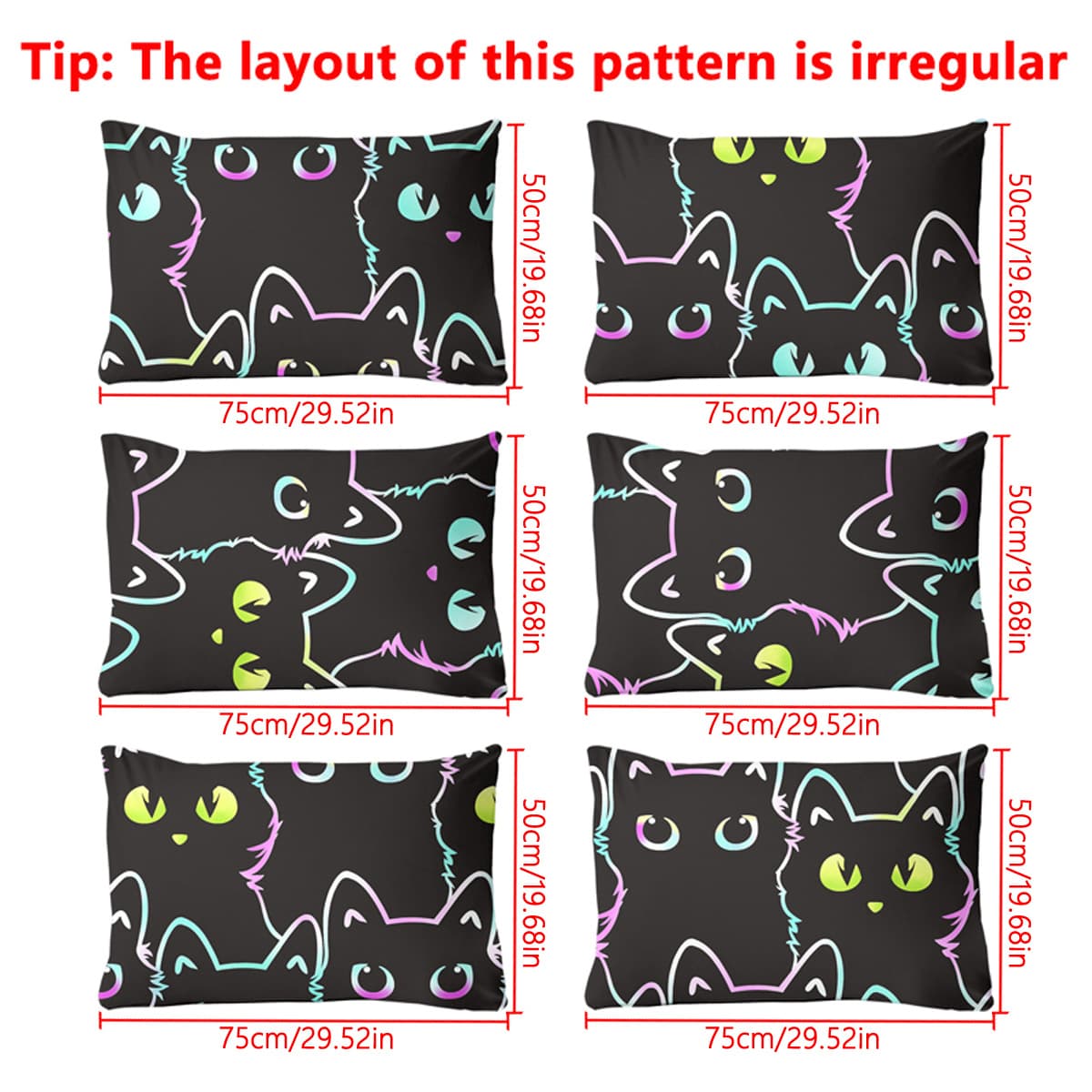 TEMU Chic Modern Cat Gathering Print Soft Pillowcase With Envelope Closure - Cozy Brushed Polyester, Machine Washable For Bedroom Decor