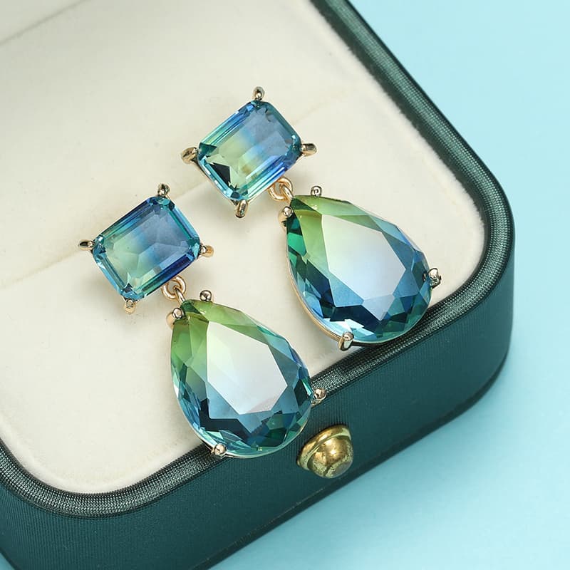 TEMU Teardrop Earrings - 's Day Accessories, Fine Jewelry For Wedding, Party, And Holiday Decor (1 Pair)