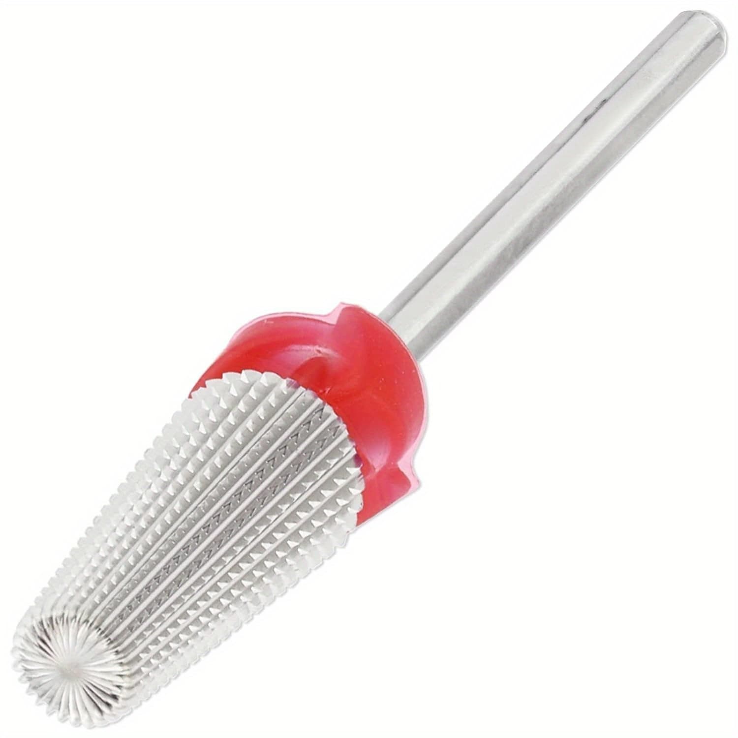 TEMU Nail Carbide 5in 1 Bit - 2 Way Rotate Use For Handed - Acrylic Or Hard Gel - 3/ 32" Shank - Manicure, Nail Art, Drill Machine (fine, Silvery)