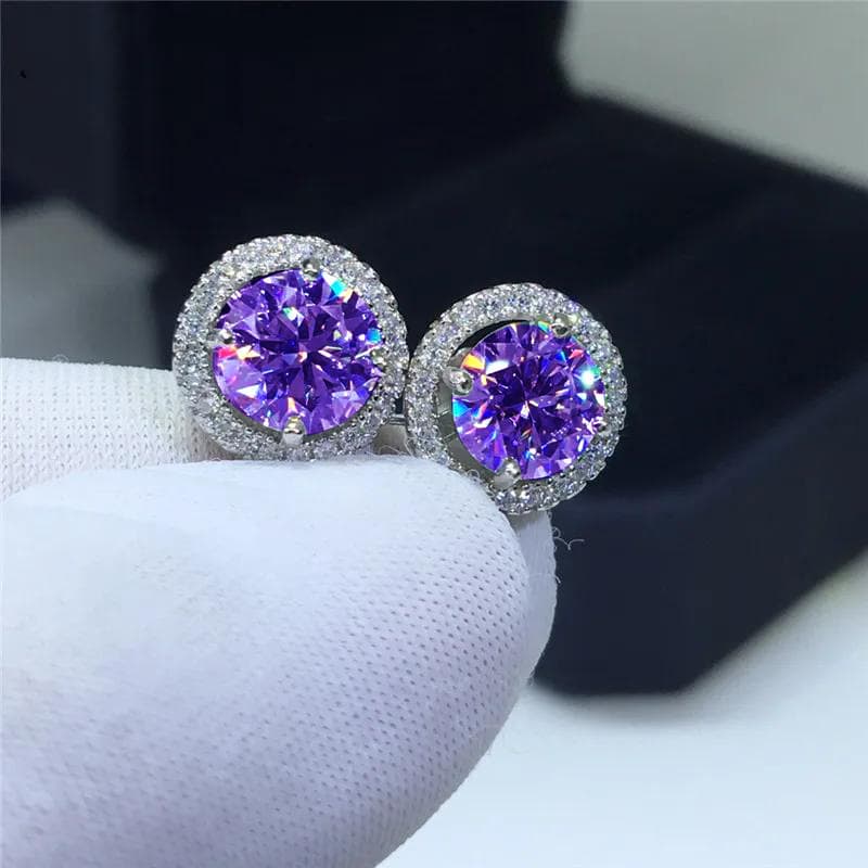 TEMU Minimally Designed Birthstone Earrings Fashionable Classic Earrings Men's Christmas Gifts Ear Hooks Earrings Valentine's Day Gifts