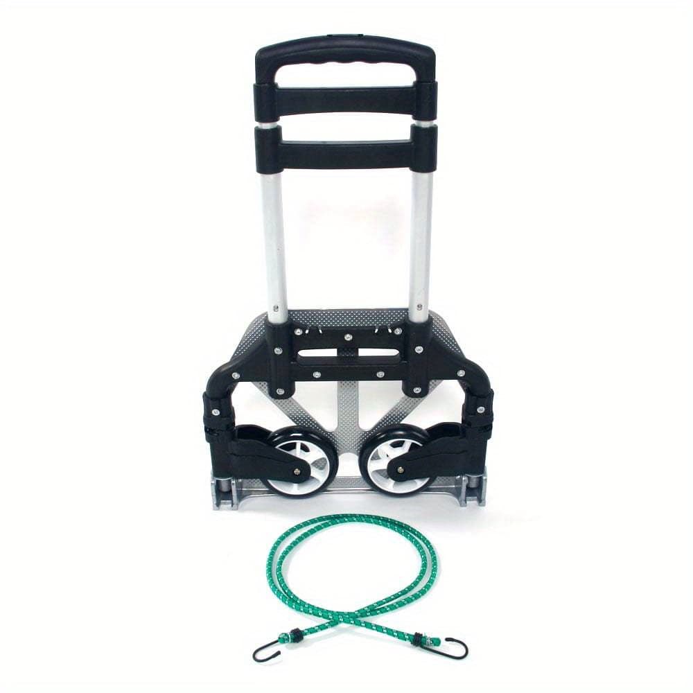 TEMU Ubesgoo Portable Folding Hand Truck Dolly Heavy-duty Luggage Trolley Cart W/ Telescoping Handle And Pu Wheels For Home, Auto, Office, Travel Use ()