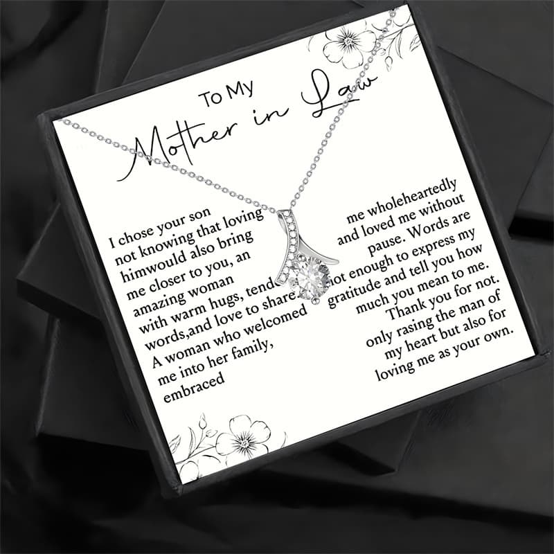 TEMU Gift Box Includes A New Necklace, A Necklace For Mother-in-law, A Day Gift, With Cards And Gift Box Packaging, A Necklace For The Mother, A Thanksgiving Gift