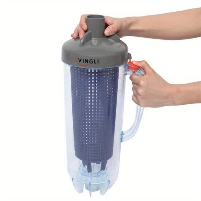 TEMU Gray Cover Plastic Cylinder Measuring 15.5*15.5*44cm, Ideal For Cleaning Filters In Swimming Pools