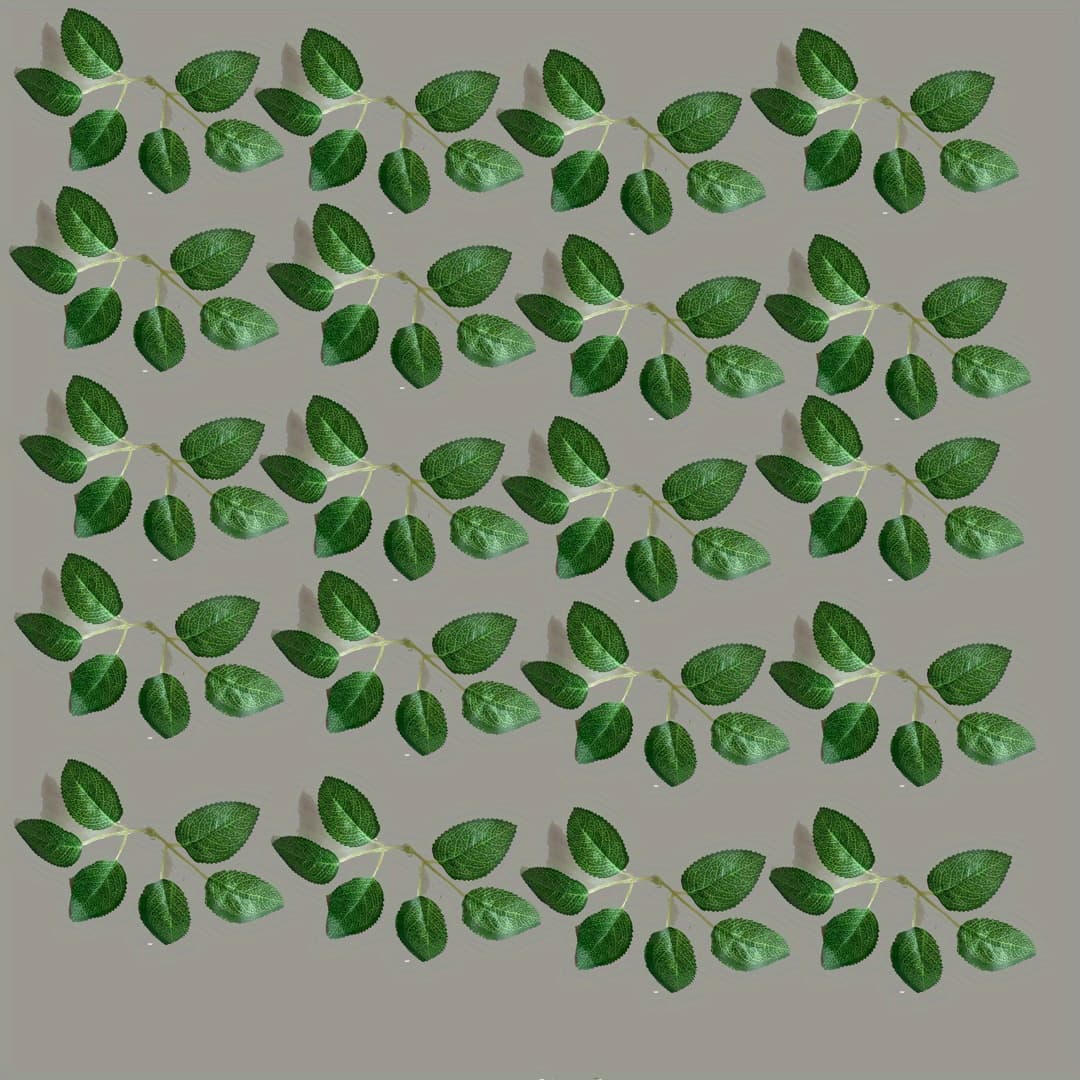 TEMU 120pcs Realistic Artificial Green Leaves, Bulk Faux Greenery Plant For Diy Wedding Bouquets And Home Decor, Spring Summer St Patrick's Day Easter Decor