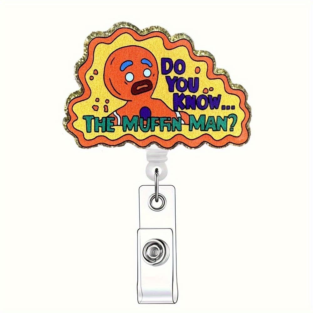 TEMU Interesting "do Men's Pancakes?" Badge Scroll - Durable Acrylic Id , Suitable For Nurses, Doctors, Students, And Office Staff