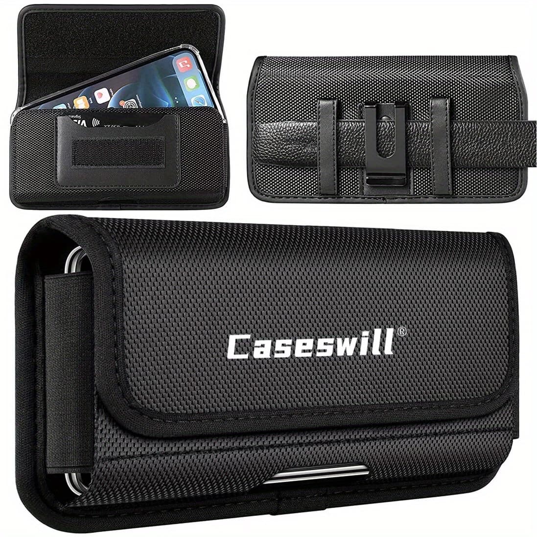 TEMU Phone Case - Durable Phone Holster For For Iphone, Including The Air And , Featuring A Belt Clip And Card Holder