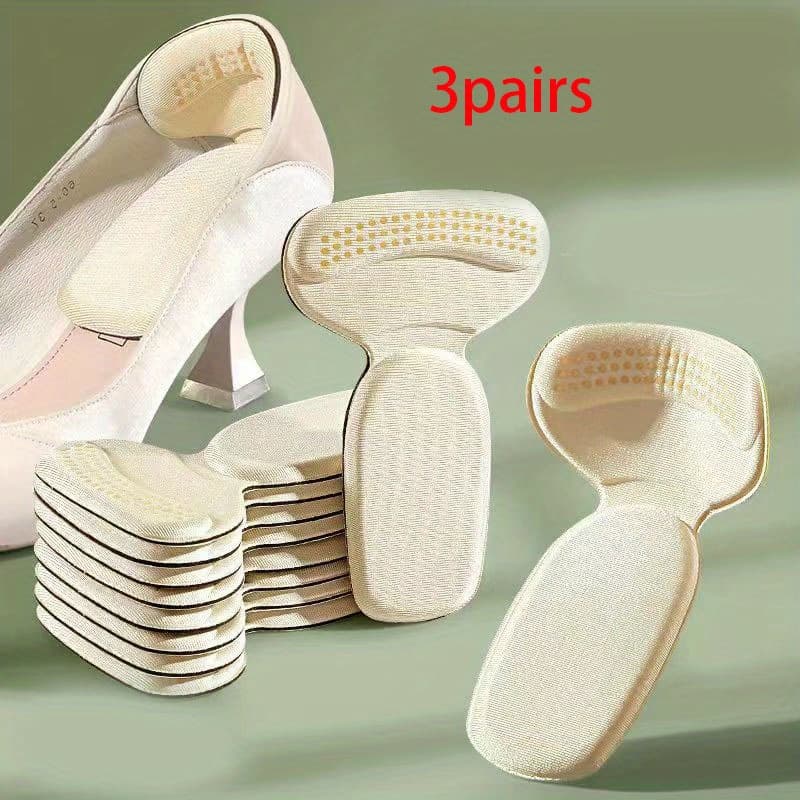 TEMU 6pcs 3 Pairs Durable Heel Adjustment Pad - Anti-fall And Comfortable Insole - Large To Small Anti-wear Foot Pad - Stylish High Heel Size Adapter