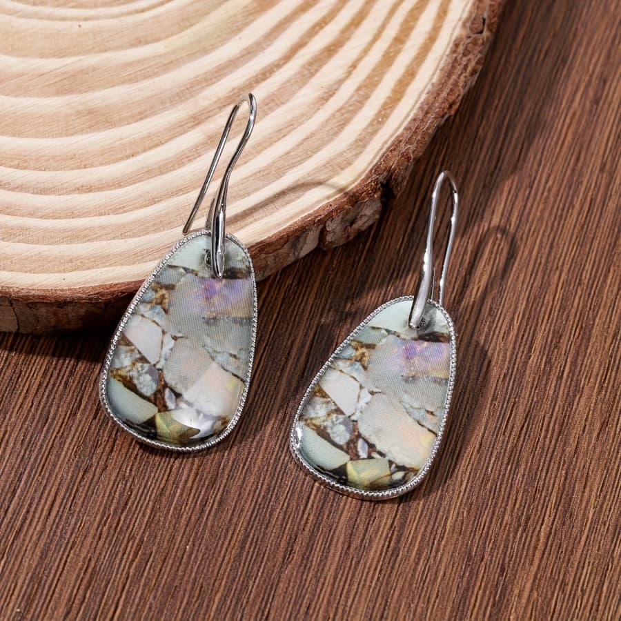 TEMU A Pair Of Beautiful Vintage-style Turquoise Resin Drop Earrings, Perfect For Birthdays, Anniversaries, Or Valentine's Day Gifts For Her, A Stylish Accessory