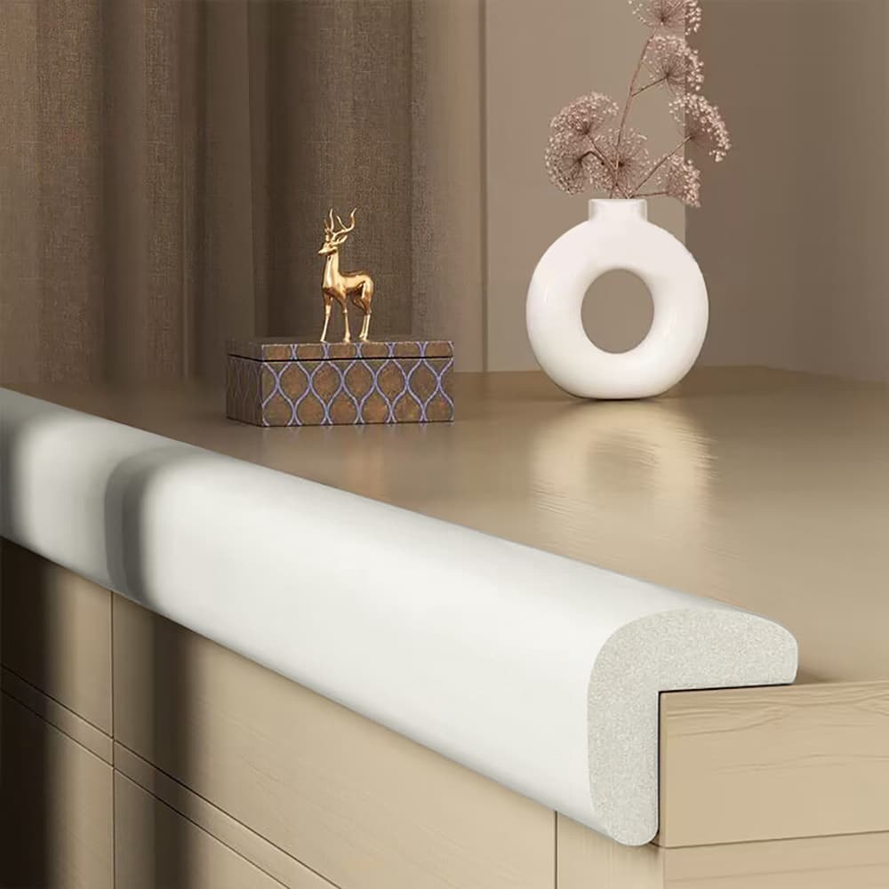 TEMU 2-meter Baby Protector, Non-toxic Child Table Edge Guard, Wall And Bed Corners Foam Adhesive Strip For Impact Protection