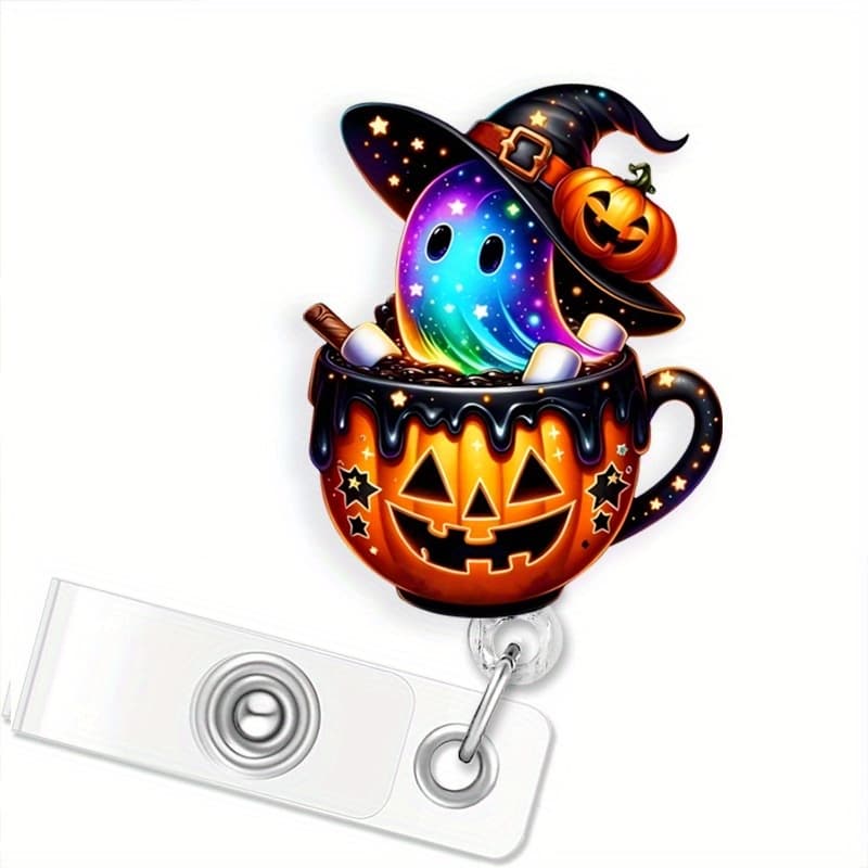 TEMU 2d Cute Badge Scroll Retractable With Alligator Clip, Funny Halloween Bat Badge Clip Gift For Nurses Doctors Nurses Wheel Colleagues Halloween Gift
