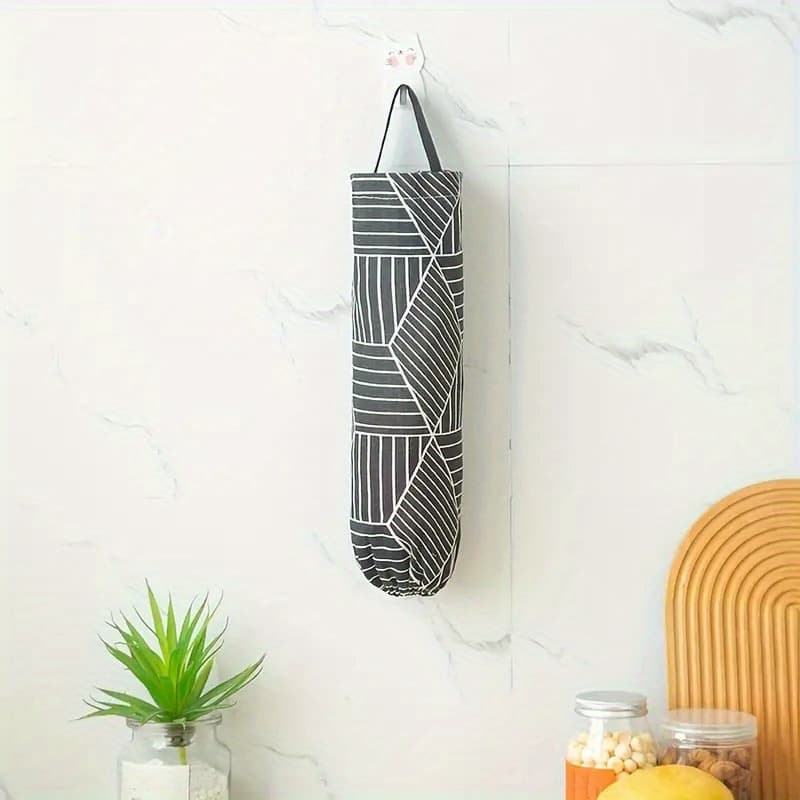 TEMU 1pc Wall-mounted Bag Storage Holder - Durable, Lightweight, Easy-to-extract Tube Organizer For Grocery Bags - Portable, Space-saving Solution For Kitchen, Pantry, Or Laundry Room