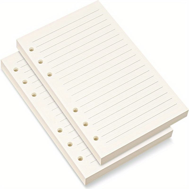 TEMU 1pc A5 Line Paper, 6-hole Punch, 45 Sheets/1 Book (5.6x8.3 Inches), , Blank Paper With Calendar, Notebook For Organizing & Planning