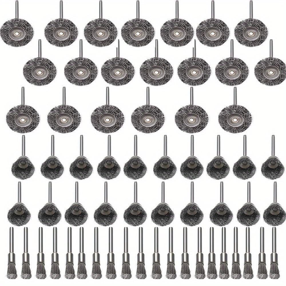 TEMU 60pcs Of Wire Brush Set, Wire Wheel Brush Set, Rotating Tool Accessories