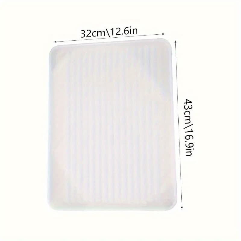 TEMU 1pc Durable Silicone Drain Mat - Kitchen And Bathroom Cabinet Waterproof Drip Tray Lining, Plate And Bowl Storage Drain Rack, Easy To Clean Storage Solution