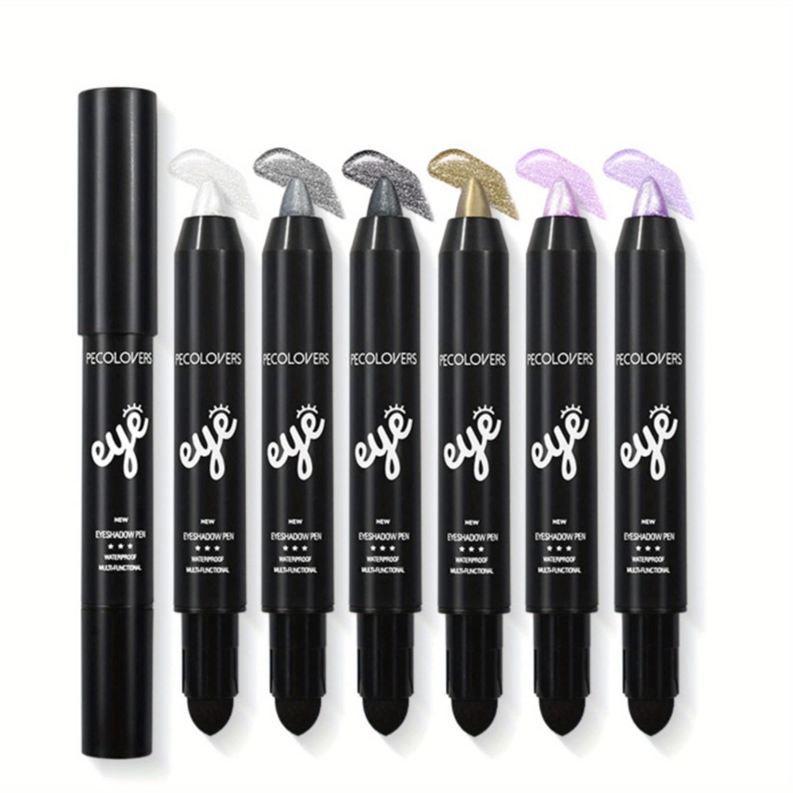 TEMU 6pcs/set Waterproof Eyeshadow Pencil Stick Glitter Shimmer Pen Eyeliner Stick Eyes Makeup, Pecolovers