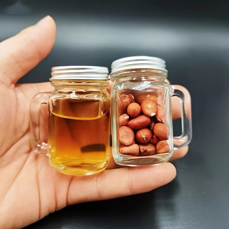 TEMU A Set Of 6pcs, 1. Mason Jar Shot Glasses For Bar Party, For Bar, Pub, Club, Restaurant, Home Use, Summer Drinkware Accessories, Creative Liquor Shot Glass With Handle