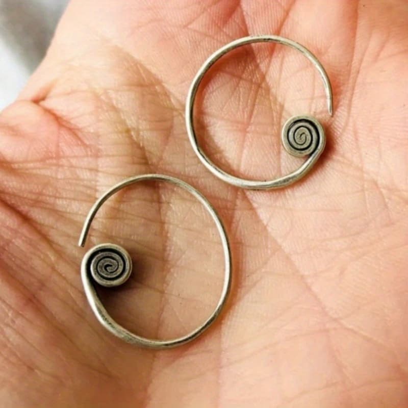 TEMU Spiral Hoop Earrings. Women's Minimalist Earrings