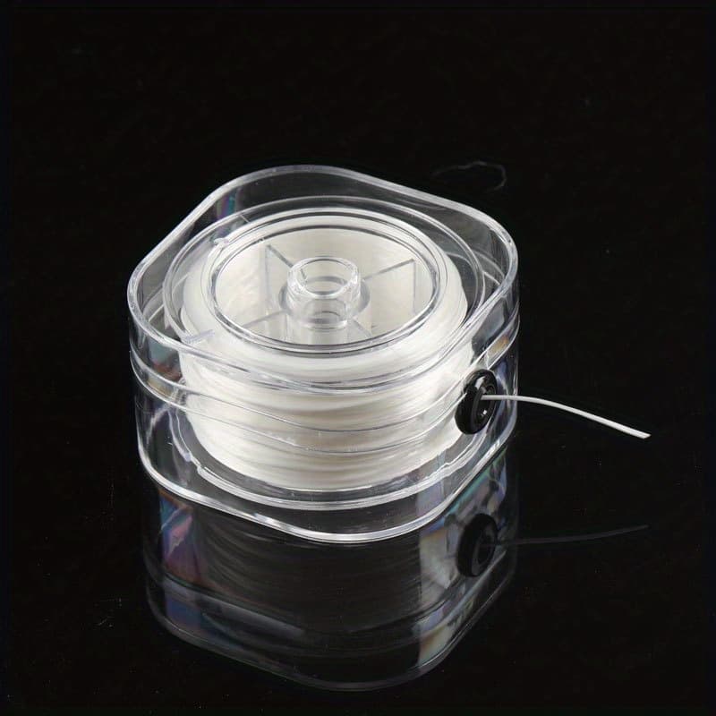 TEMU 0.8mm Durable Elastic Crystal Beading Cord For Bracelets, Stretch Thread String For Jewelry Making, Includes Box