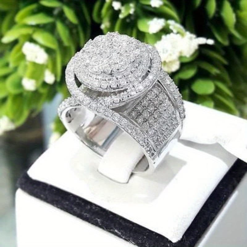 TEMU 1 Piece Women's Fashion Personality Ring Simple Elegant Round Design Ring Daily Casual Party Holiday Dress Birthday Gift For