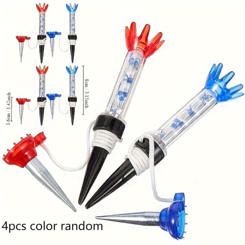 TEMU 4pcs Random Colors Premium Golf Tees Set - Tees With Ball Holder And Practice Accessories - Perfect Gifts For Golf Lovers And Enthusiasts