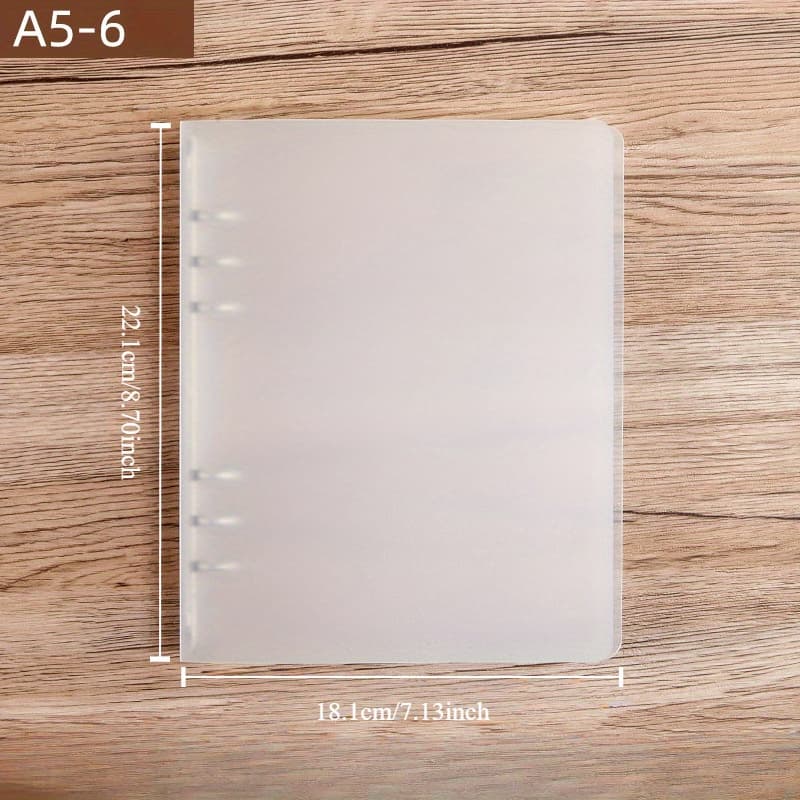 TEMU 1pc Binder, Round Rings Binder Holds 175 Sheets Snap Button Closure Plastic Organization Binder For Office School Home Supplies