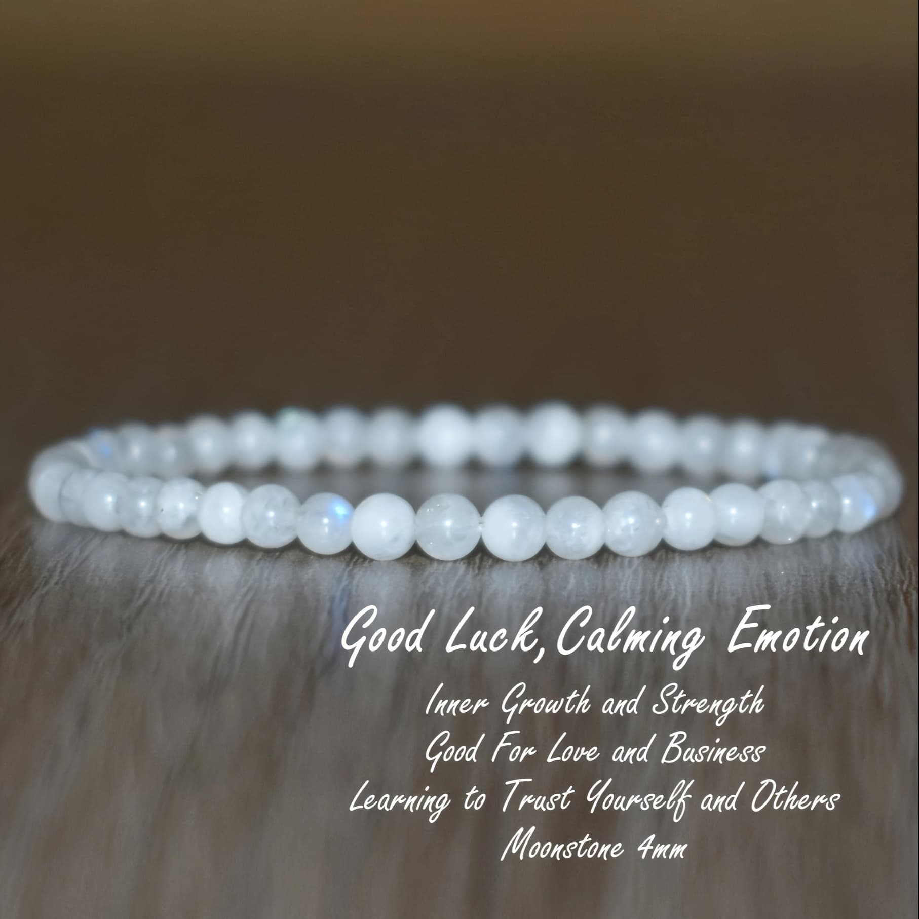 TEMU Elegant 4mm White Bead Bracelet For Women - Stretchable, Perfect For Layering &