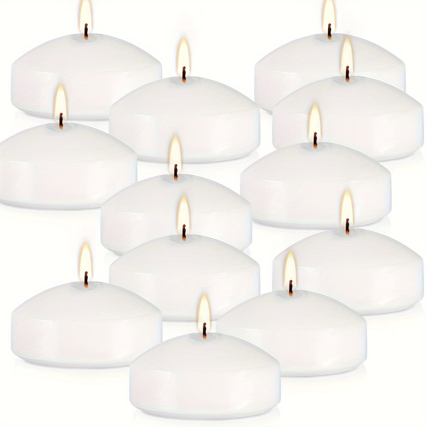 TEMU 42 Packs White Floating Candle Portable Small Candle Set Perfect For Christmas, Halloween, Easter, Thanksgiving,