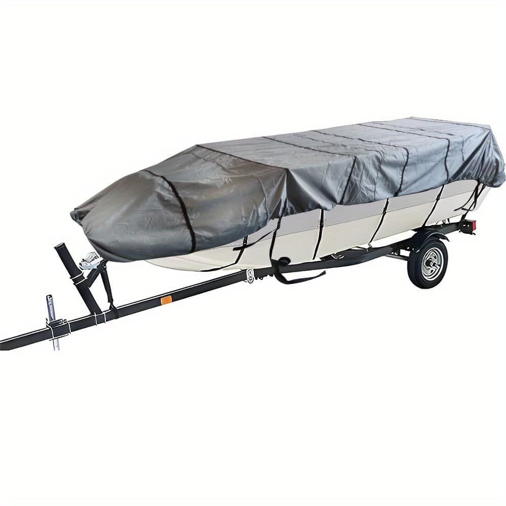 TEMU Heavy Duty 210d Boat Cover Trailerable Boat Cover Replacement For 12ft-18ft Long And Beam Width Up To 75inch