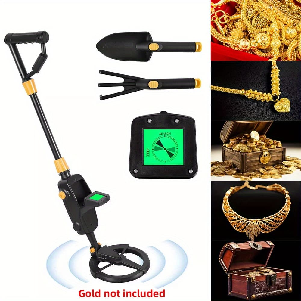 TEMU 1-pack Professional Metal Detection Equipment Set With Locator And High-resolution Lcd Interface, Scanner For Universal Metal