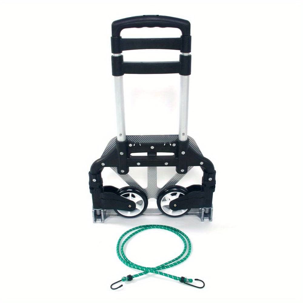 TEMU 75kg Foldable Luggage Cart, Black