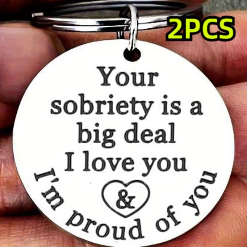 TEMU 2pcs For Men Women 1 Year 1 Year Anniversary Sober Gifts For Men Women
