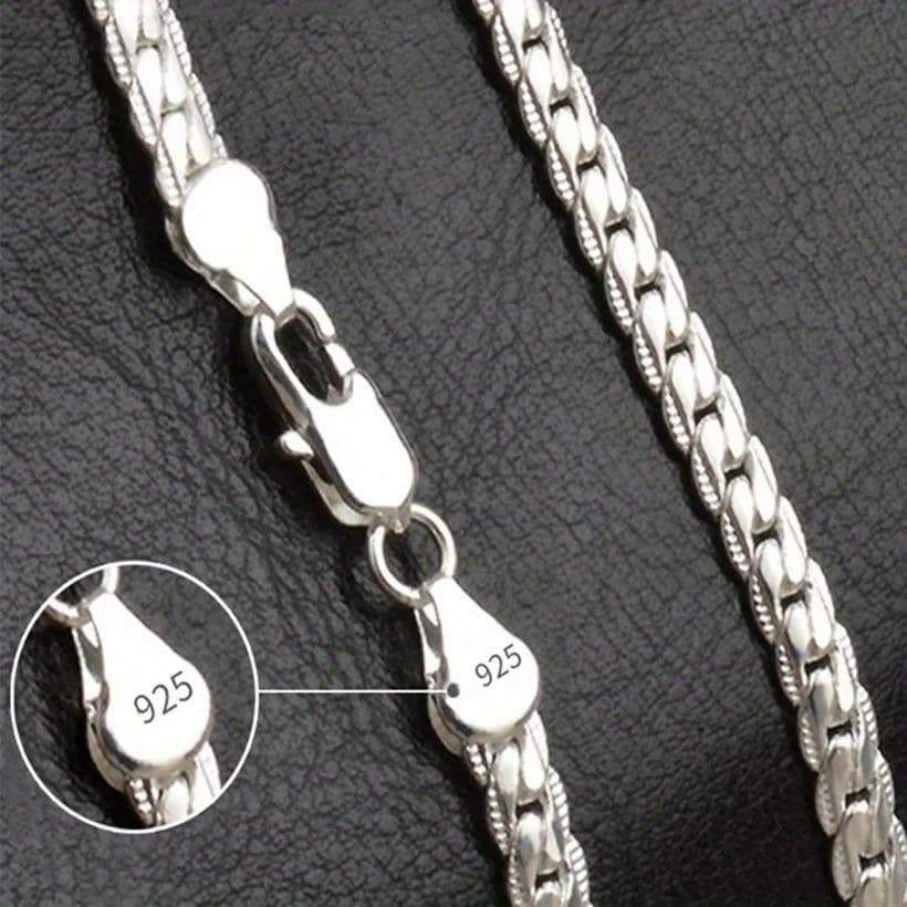 TEMU Elegant 20-inch 925 Sterling Silvery Necklace Chain - , Weddings & Engagements