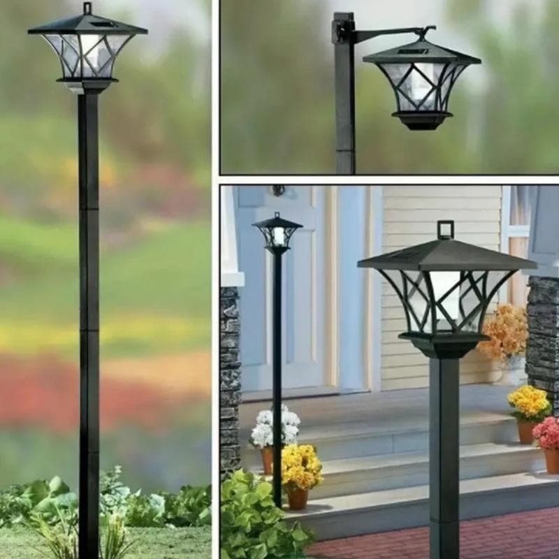 TEMU 2-pack 59-inch Solar Lamp Post, Outdoor Solar Lighting, Pole Light, Solar-powered Lamp For Driveway, Patio, Garden, Lawn, Backyard, And Pathway